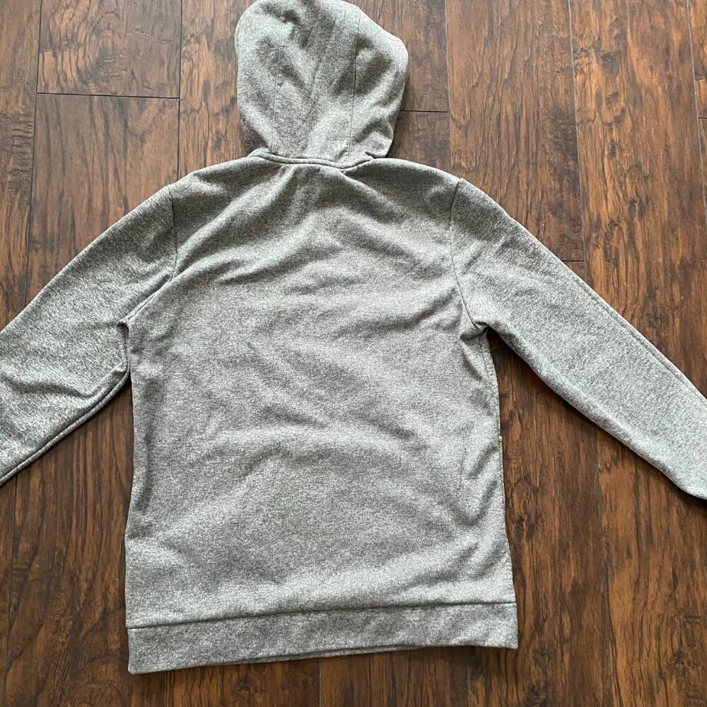 Nike Heather Gray Hoodie with Black Swoosh - Picture 2 of 9